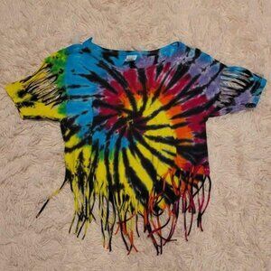 Cute Womens Tie Dye Crop Top XS